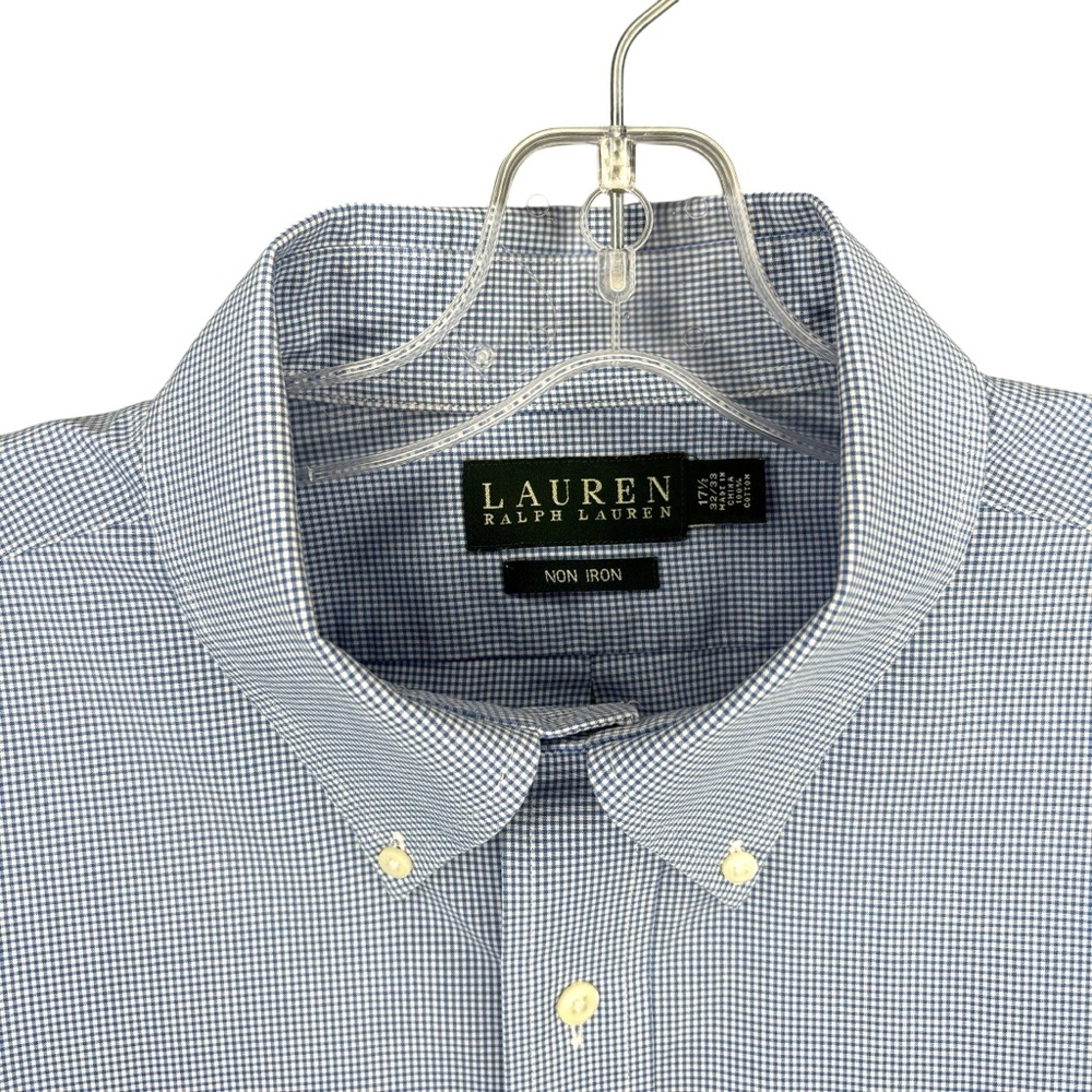 Lauren Ralph Lauren Classic Fit button collar gingham Shirt  XL 17.5